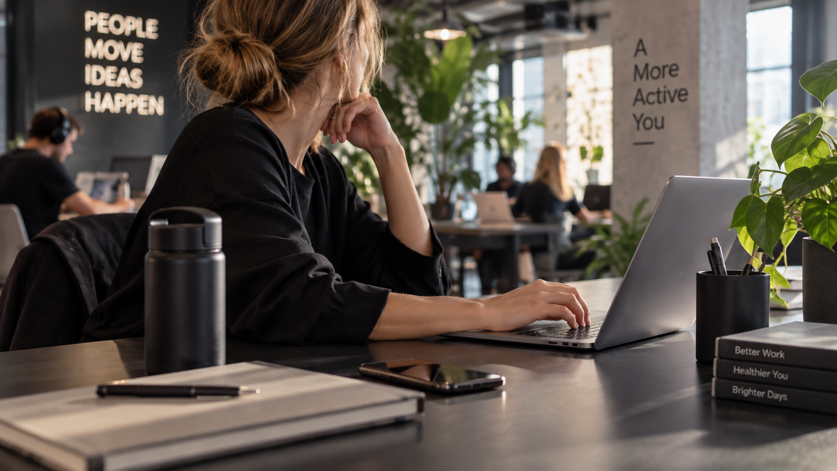 Person working at a desk