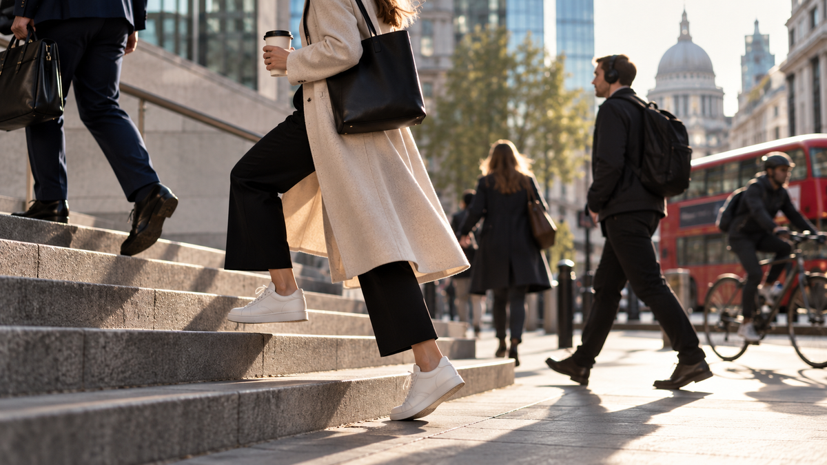 People moving through an active day