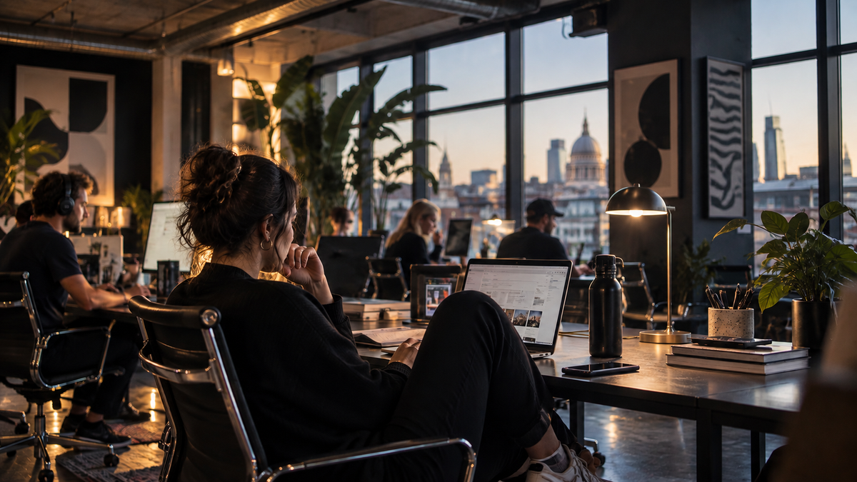 Person sitting at a desk for long hours